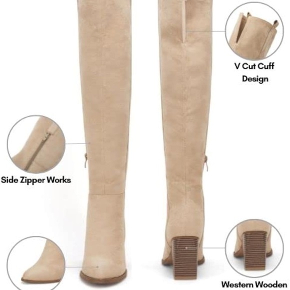 Faux suede over knee boots-excellent condition! - Picture 8 of 8